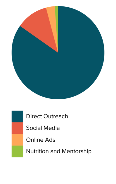 Vegan Outreach Budget Allocation Chart (2015)