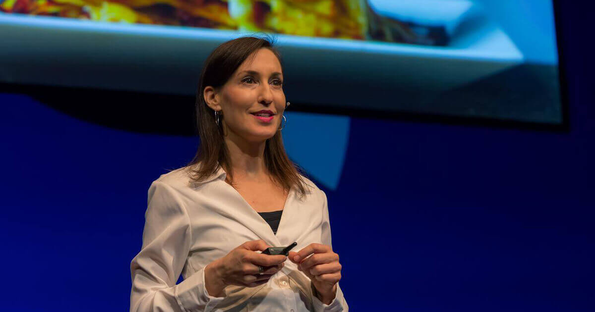 Melanie Joy speaking at TedX