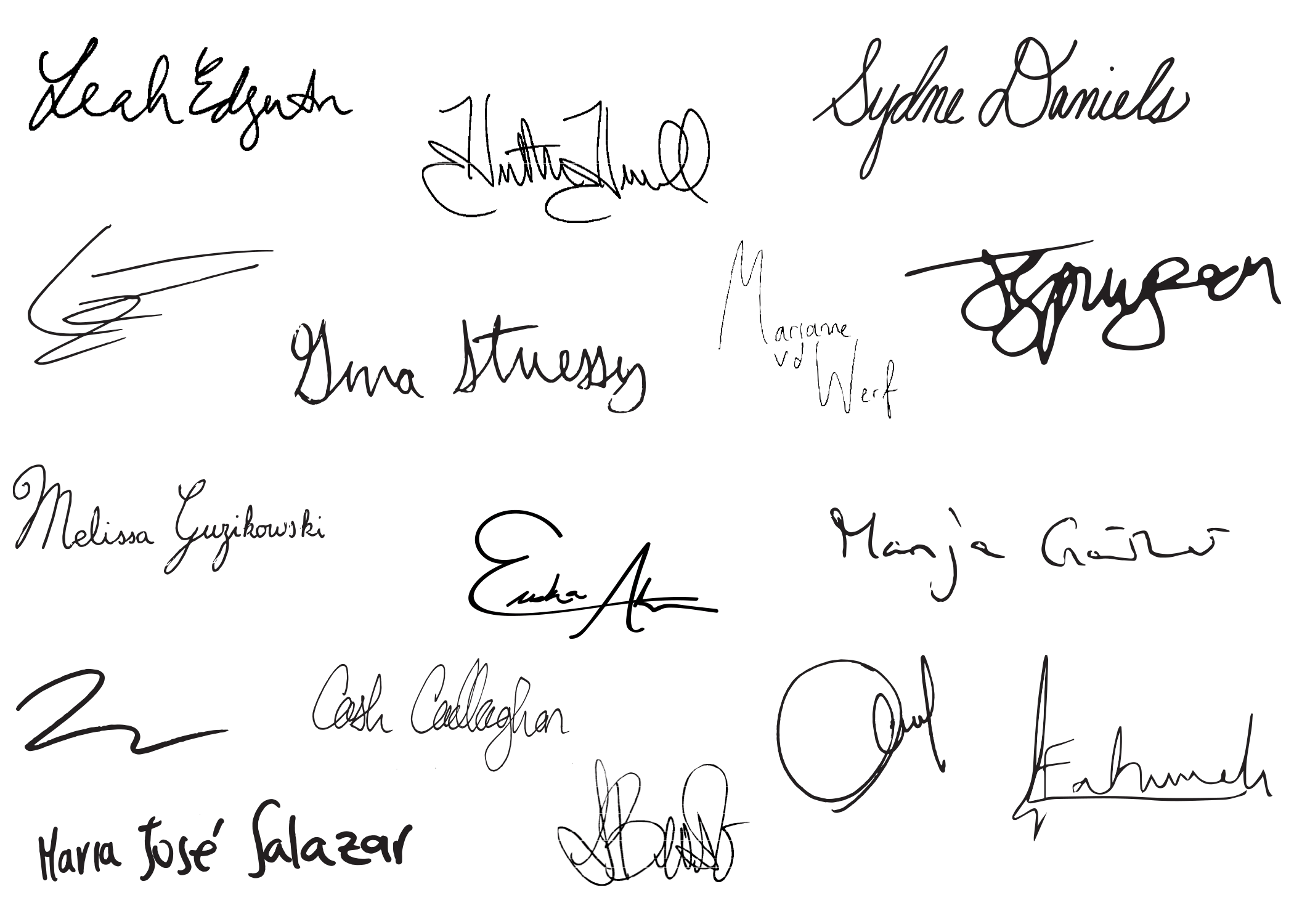 2020 year in review staff signatures