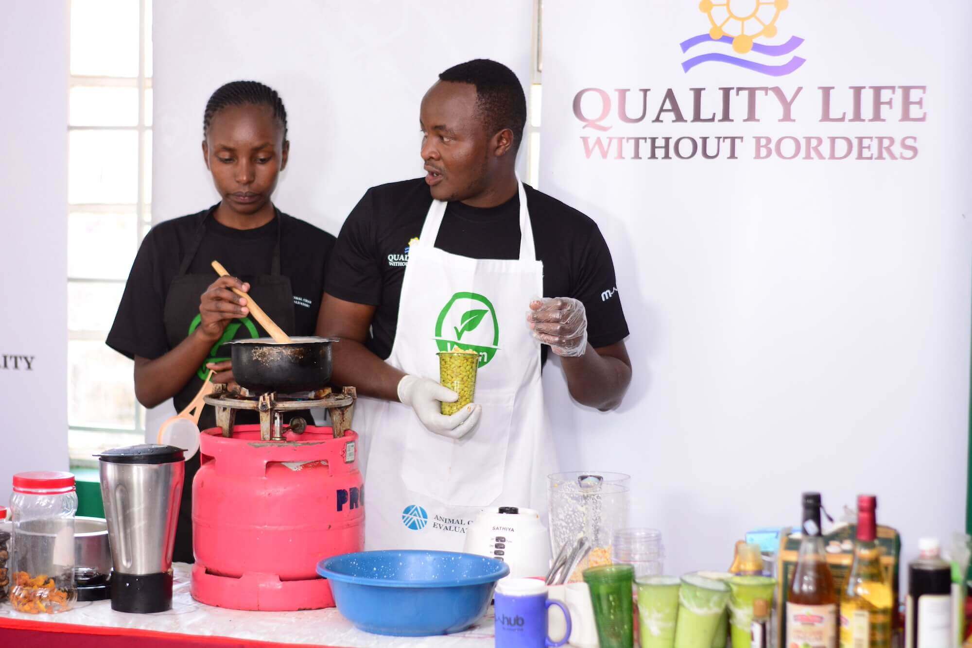 Quality Life Without Borders - Plant based milk cooking demonstration