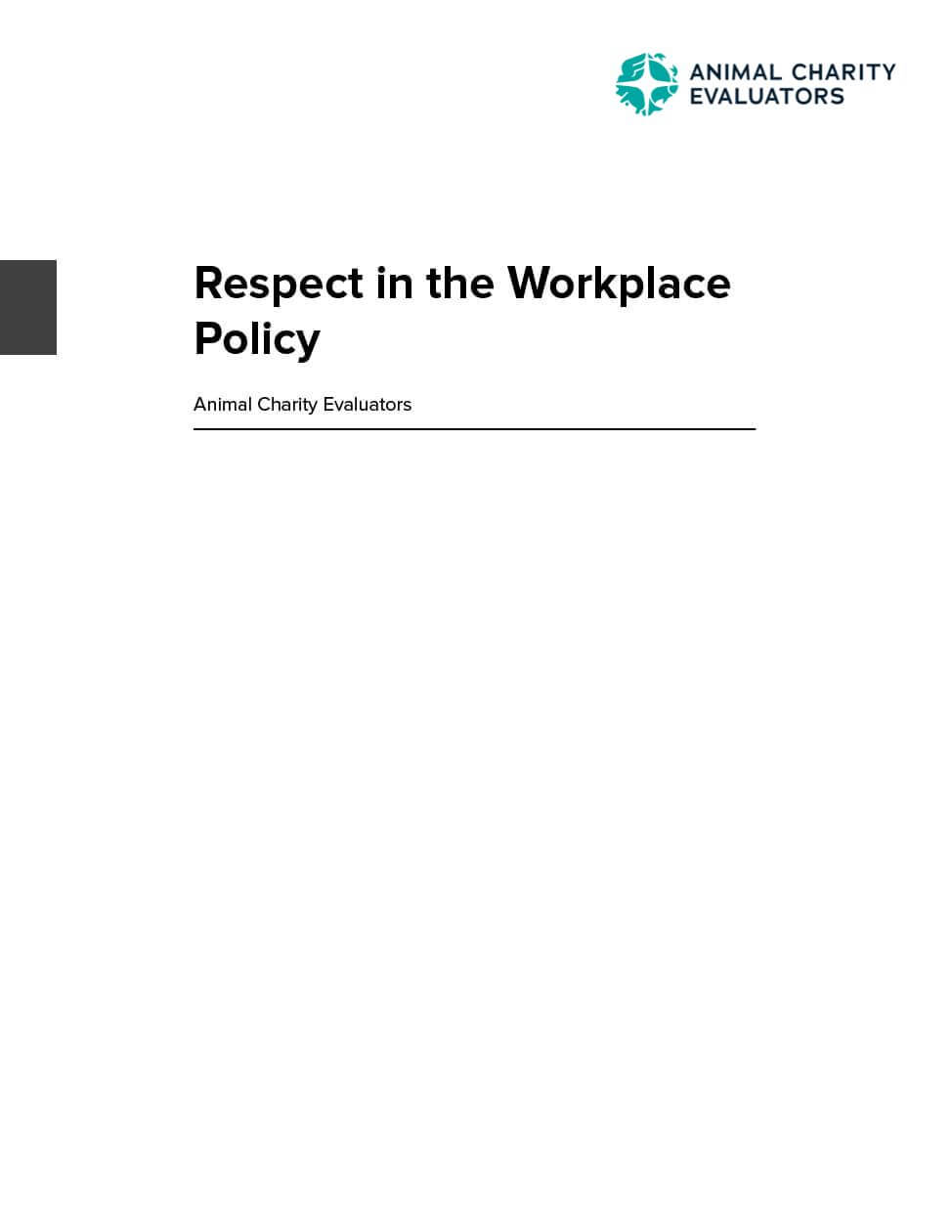 Respect in the Workplace Policy Image