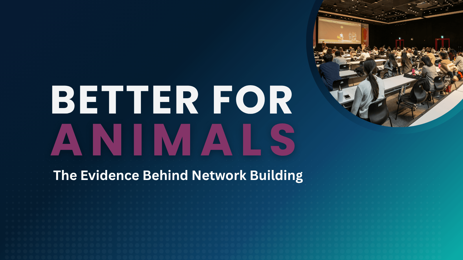Better for Animals: The Evidence Behind Network Building