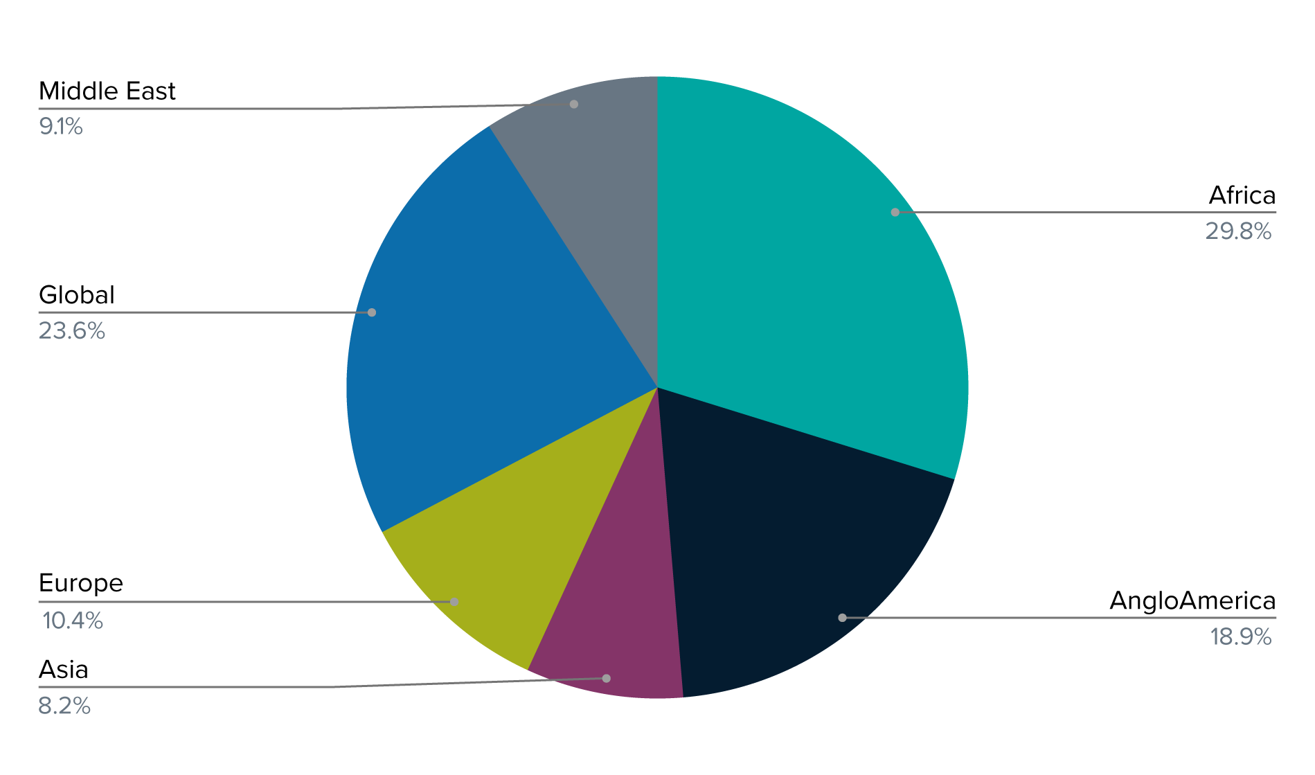 Movement Grants Funding Allocation By Geographic Focus